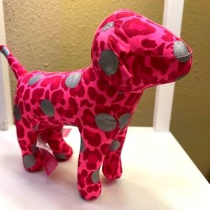 VS PINK hot pink cheetah mini stuffed dog